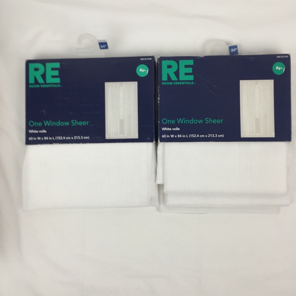 RE Target curtains 84” white sheer curtains
